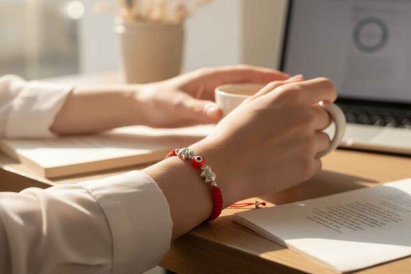 Pulsera de la fortuna: Elefantes, ojo turco y la fuerza del hilo rojo