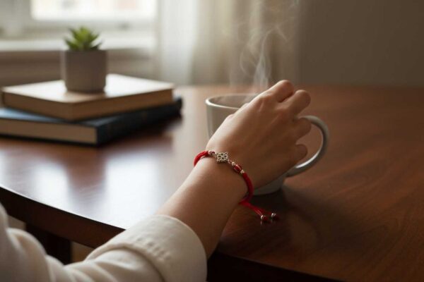 Pulsera de protección múltiple: Nudo celta, ojo turco y hilo rojo