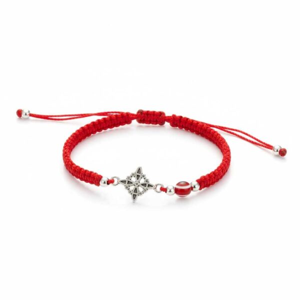 Pulsera de protección múltiple: Nudo celta, ojo turco y hilo rojo