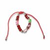 Pulsera de hilo rojo con 3 ojos turcos de colores