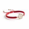 Pulsera de hilo rojo con dije de estrella de 5 picos (pentagrama)