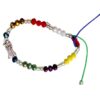 💀 Pulsera de los siete poderes: Santa Muerte, semi cristal y mate multicolor