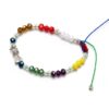 💀 Pulsera de los siete poderes: Santa Muerte, semi cristal y mate multicolor