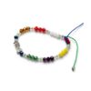 💀 Pulsera de los siete poderes: Santa Muerte, semi cristal y mate multicolor
