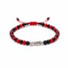 🌹 Pulsera de la Santa Muerte: Duelo de poder (rojo y negro mate)